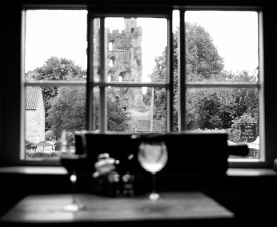 view of helmsley castle from window 