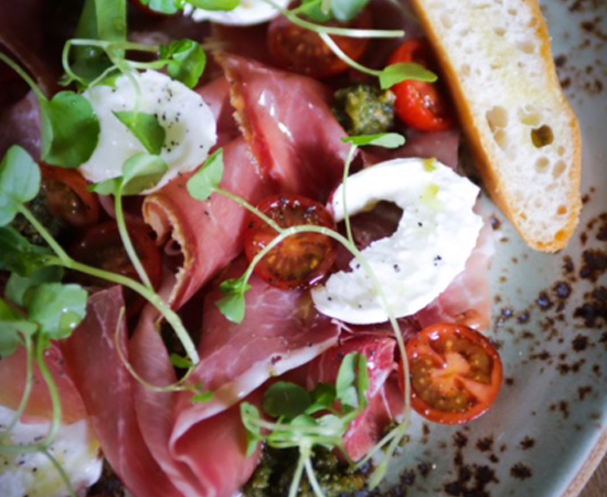mixed meats and cheese salad 
